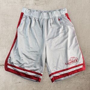 Vintage Libery University Champion Shorts Men’s Large White Athletic Flames